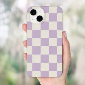 Lilac Retro Karo Case-Mate iPhone Hülle