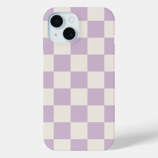 Lilac Retro Karo Case-Mate iPhone Hülle (Rückseite)