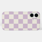 Lilac Retro Karo Case-Mate iPhone Hülle (Rückseite (Horizontal))
