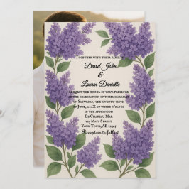 Lilac Reverie Photo Wedding Invitation Einladung