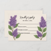 Lilac Reverie RSVP Karte (Vorne/Hinten)