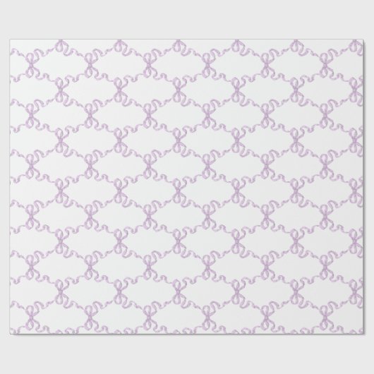 lilac Ribbon Trellis Geschenkpapier (Flach)