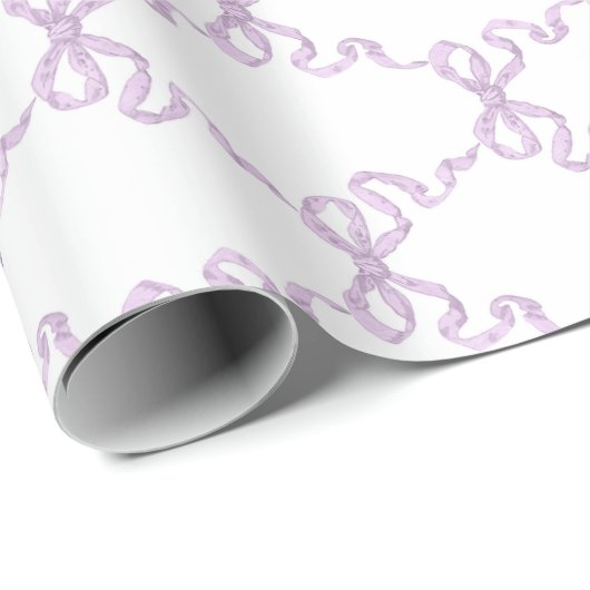 lilac Ribbon Trellis Geschenkpapier (Rolleneckpunkt)