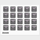 Lilac Rose Chalkboard Save the Date Stickers (Blatt)
