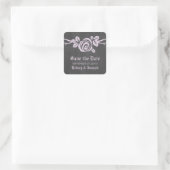 Lilac Rose Chalkboard Save the Date Stickers (Tasche)
