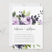 LILAC ROSE FLORAL WATERCOLOR WEDEDING DANKE (Vorderseite)