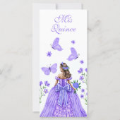 Lilac Rose, Florals und Schmetterlinge Quinceañera (Rückseite)