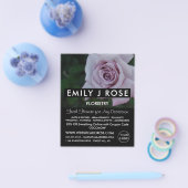 Lilac Rose, Florist, Floristrische Werbung Flyer (Einzeln)