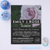 Lilac Rose, Florist, Floristrische Werbung Flyer (Einzeln)