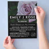 Lilac Rose, Florist, Floristrische Werbung Flyer (Hand)
