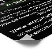 Lilac Rose, Florist, Floristrische Werbung Poster (Ecke)