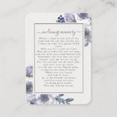 Lilac Rose Foto Beerdigung Gedenkkarte Visitenkarte (Vorderseite)