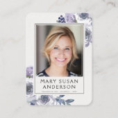 Lilac Rose Foto Beerdigung Gedenkkarte Visitenkarte (Rückseite)