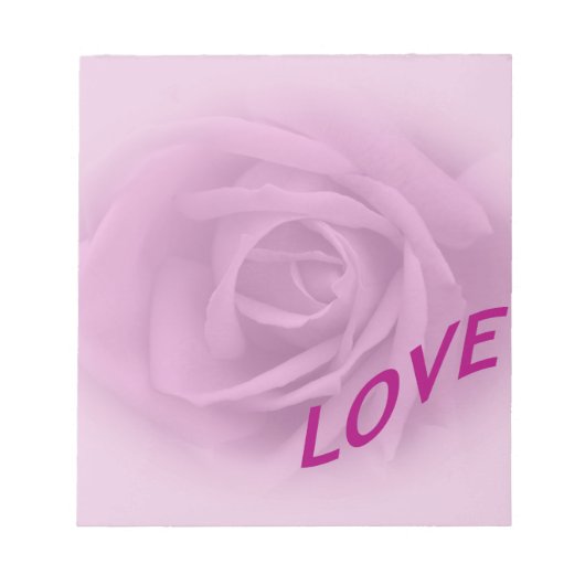 Lilac-Rose für Liebe Notizblock (Vorderseite)