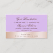 Lilac Rose Goldene Dekoration Niedliche Blume Mode Visitenkarte (Rückseite)