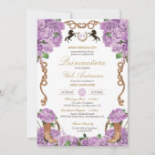Lilac Rose Light Lila Ranchera Quinceanera Einladung (Vorderseite)
