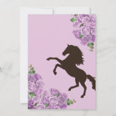 Lilac Rose Light Lila Ranchera Quinceanera Einladung (Rückseite)