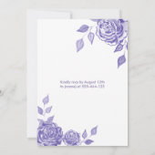 Lilac Rose Modernes Glitzer Kleid 16 . Geburtstag Einladung (Rückseite)