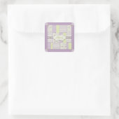 Lilac Rose Quilt Square Sticker 2 (Tasche)