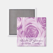 Lilac Rose Save the Date Kühlschrankmagnet (Vorderseite/Rückseite)