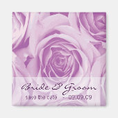 Lilac Rose Save the Date Kühlschrankmagnet (Vorne)