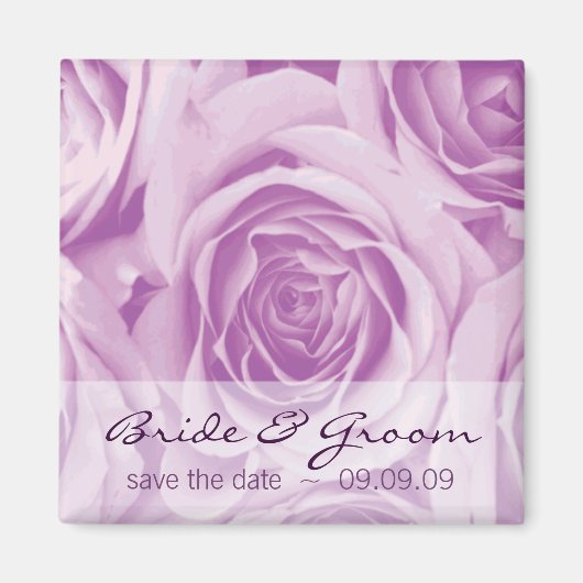 Lilac Rose Save the Date Kühlschrankmagnet (Vorne)