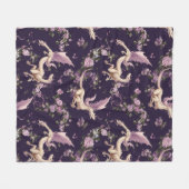 Lilac, Rose und weiße Drachen Fleece Blanket (Vorderseite (Horizontal))