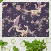 Lilac, Rose, Weiße Drachen Küchentücher (Gefaltet)
