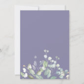 Lilac Rustic Eucalyptus Wedding Einladung (Rückseite)