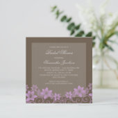 Lilac Rustic Floral Brautparty Einladung (Stehend Vorderseite)