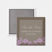 Lilac Rustic Floral Save the Date Magnet (Vorderseite/Rückseite)