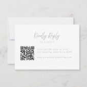 Lilac & Sage Floral QR Code Wedding RSVP Card Dankeskarte (Rückseite)
