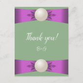 Lilac & Sage Pearl Ribbon Wedding Advice Card Hinweiskarte (Rückseite)