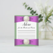 Lilac & Sage Pearl Ribbon Wedding Advice Card Hinweiskarte (Stehend Vorderseite)