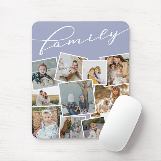 Lilac Scattered Fotos Foto Collage Family Mousepad (Mit Mouse)