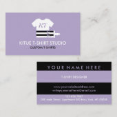 Lilac Schwarz-weiße farbige Shirts Paint Brush Visitenkarte (Vorne/Hinten)