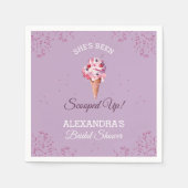Lilac Scooped Up Ice Cream Brautparty Serviette (Vorderseite)