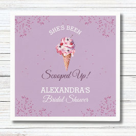 Lilac Scooped Up Ice Cream Brautparty Serviette
