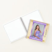 Lilac Scroll Foto Budget Quinceañera Gästebuch Notizblock (Innenseite)