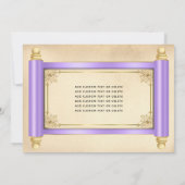 Lilac Scroll Quinceañera Save the Date Einladung (Rückseite)
