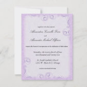 Lilac Scrollwork Formal Hochzeit Einladung (Vorderseite)