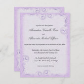 Lilac Scrollwork Formal Hochzeit Einladung (Vorne/Hinten)