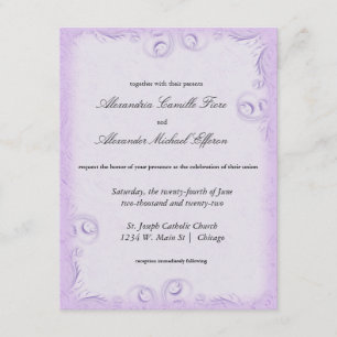 Lilac Scrollwork Formal Hochzeit Einladung