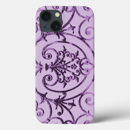 Lilac scrollwork muster Case-Mate iPhone case (Rückseite)