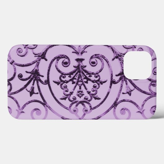Lilac scrollwork muster Case-Mate iPhone case (Rückseite (Horizontal))