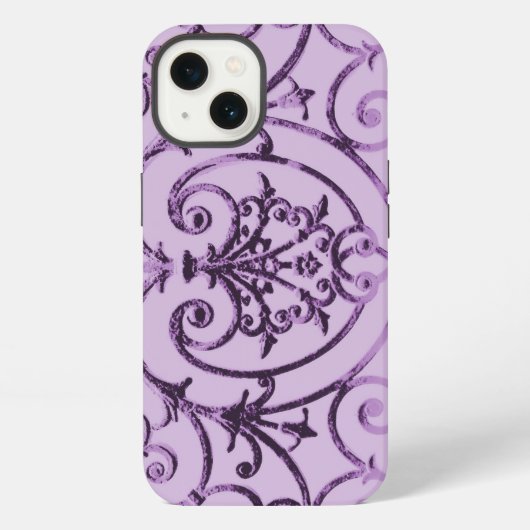 Lilac scrollwork muster Case-Mate iPhone case Hülle (Rückseite)