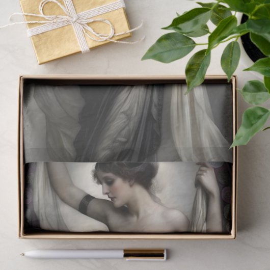 Lilac Shadow Goddess Draped Decoupage Seidenpapier (Geschenk)