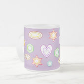 Lilac shapes mug mattglastasse (Vorderseite Links)