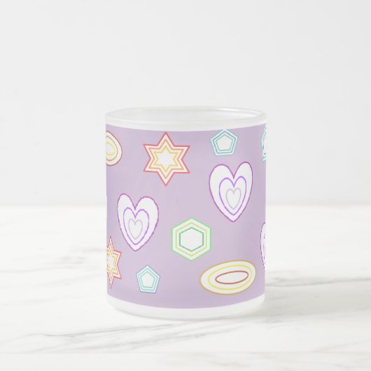 Lilac shapes mug mattglastasse (Mittel)