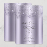 Lilac Shimmer Flutter Butterfly Babydusche